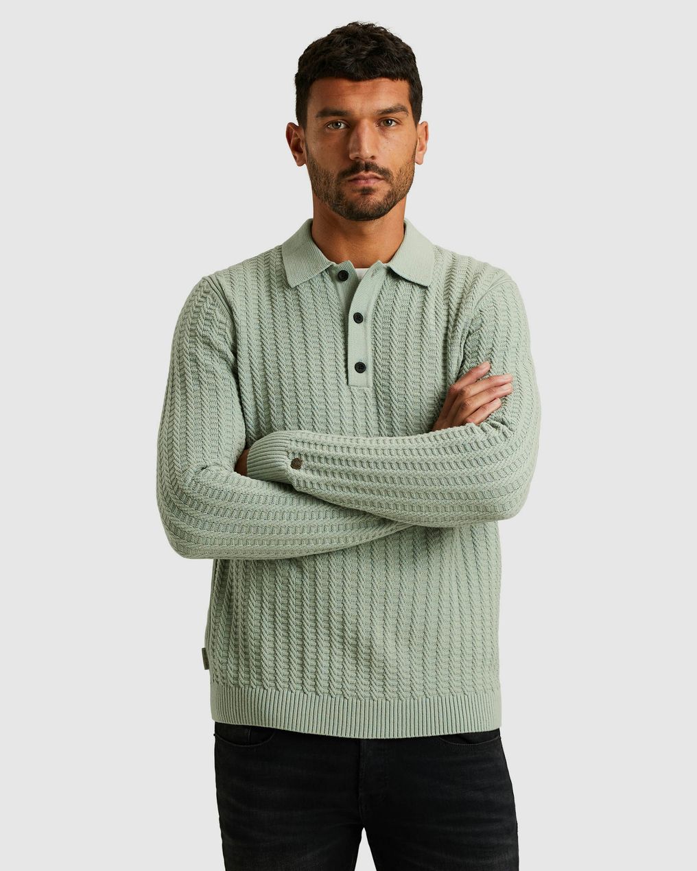 Cast Iron Polo Lange mouw