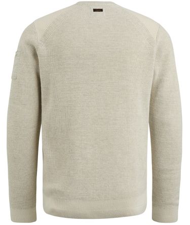 PME Legend Trui ronde hals katoen slub salute blue PKW2403310-5281