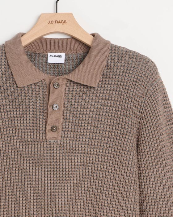 J.C. RAGS Polo Lange mouw